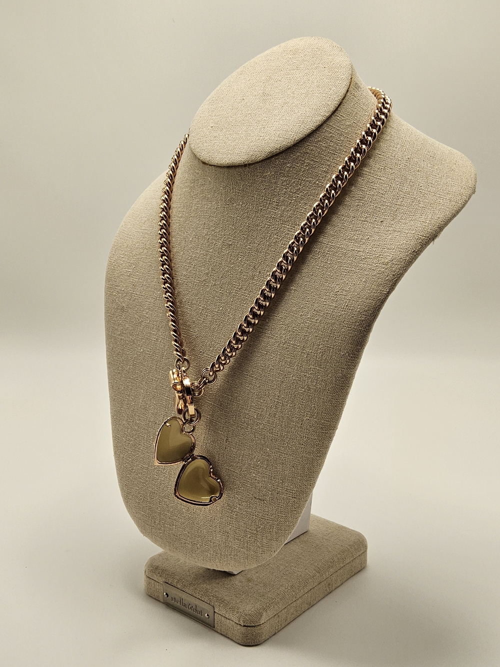 ​​Juicy Couture Gold-Tone Crown Heart Locket Chain Necklace - Picture 4 of 8